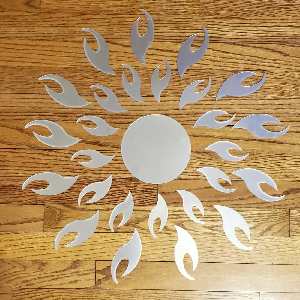 NEW Mirrored Acrylic Sun Wall Decor Sticker,‎ 27 pcs 1 Set